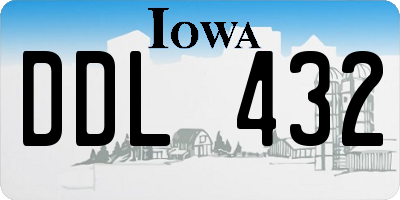IA license plate DDL432