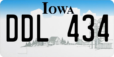 IA license plate DDL434