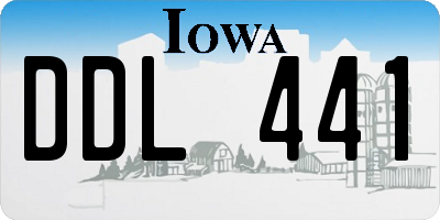 IA license plate DDL441