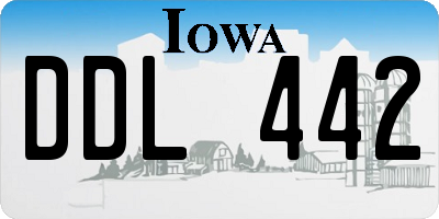 IA license plate DDL442