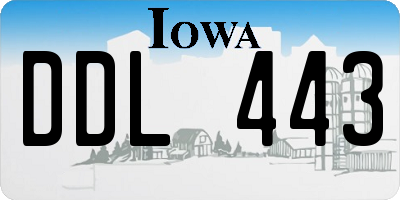 IA license plate DDL443