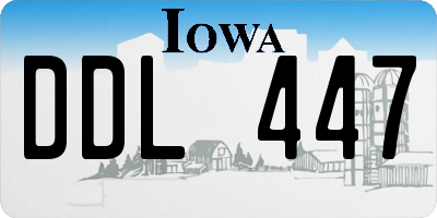 IA license plate DDL447