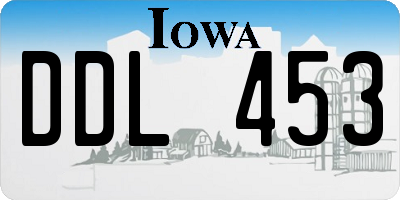 IA license plate DDL453