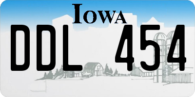 IA license plate DDL454