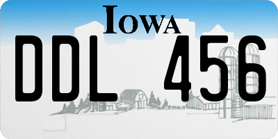 IA license plate DDL456
