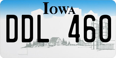 IA license plate DDL460