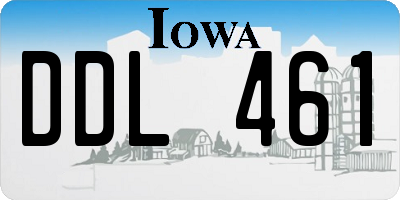 IA license plate DDL461