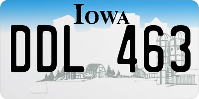 IA license plate DDL463