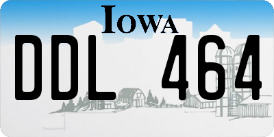 IA license plate DDL464