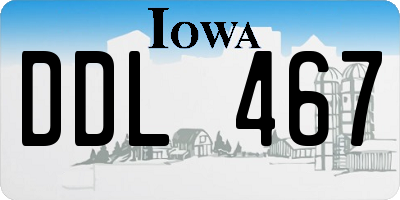 IA license plate DDL467