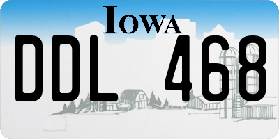 IA license plate DDL468