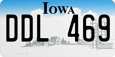 IA license plate DDL469
