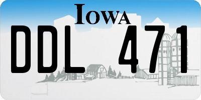 IA license plate DDL471