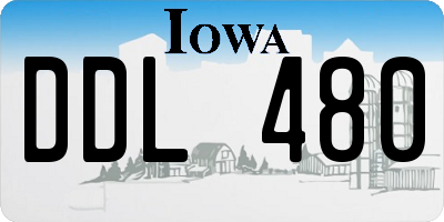 IA license plate DDL480