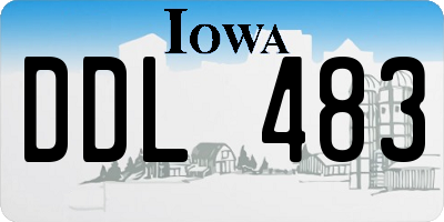 IA license plate DDL483