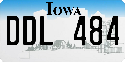 IA license plate DDL484