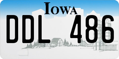 IA license plate DDL486