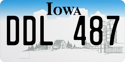IA license plate DDL487