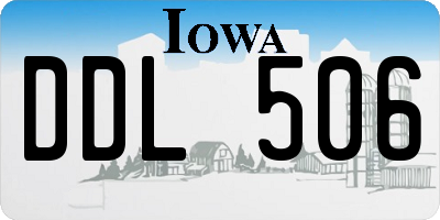 IA license plate DDL506