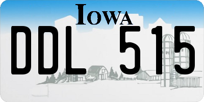 IA license plate DDL515