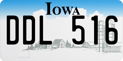 IA license plate DDL516