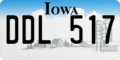 IA license plate DDL517