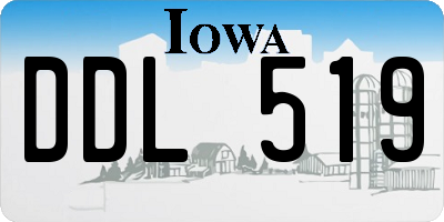 IA license plate DDL519