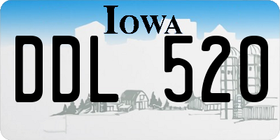 IA license plate DDL520