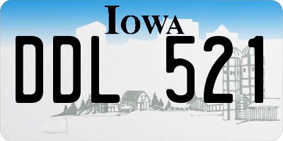 IA license plate DDL521