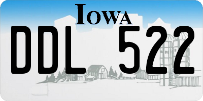 IA license plate DDL522