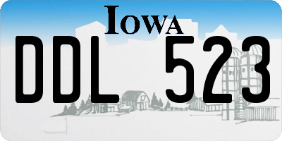 IA license plate DDL523