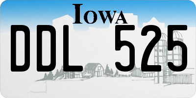 IA license plate DDL525