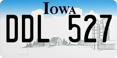 IA license plate DDL527