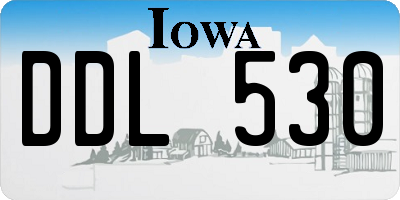 IA license plate DDL530