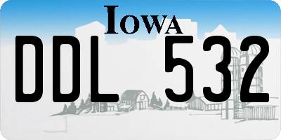 IA license plate DDL532