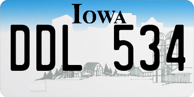 IA license plate DDL534
