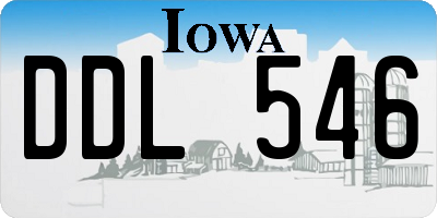 IA license plate DDL546