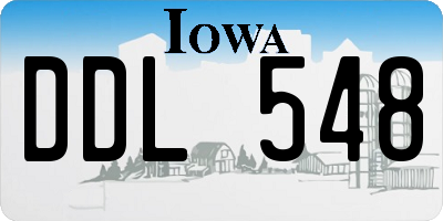 IA license plate DDL548
