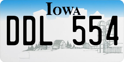 IA license plate DDL554