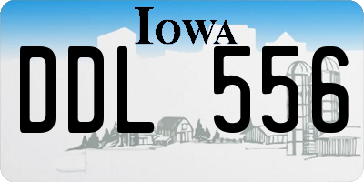 IA license plate DDL556