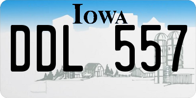 IA license plate DDL557