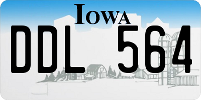 IA license plate DDL564