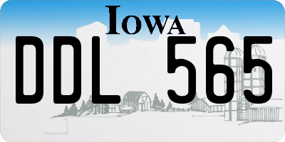 IA license plate DDL565