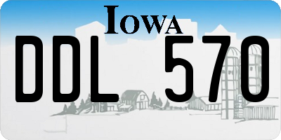 IA license plate DDL570
