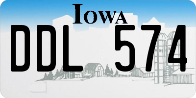 IA license plate DDL574