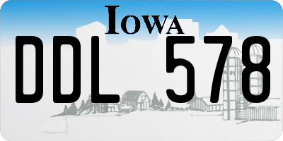 IA license plate DDL578