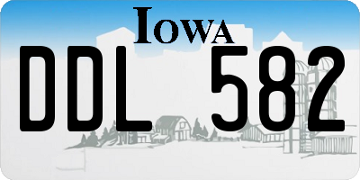 IA license plate DDL582