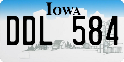 IA license plate DDL584