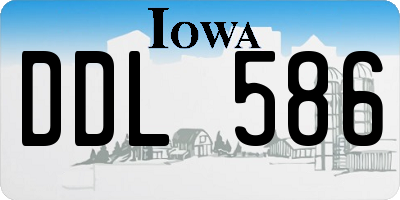 IA license plate DDL586
