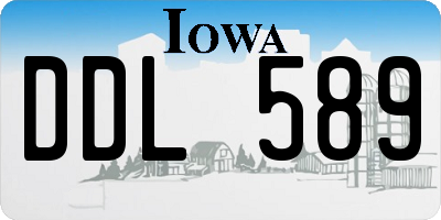 IA license plate DDL589